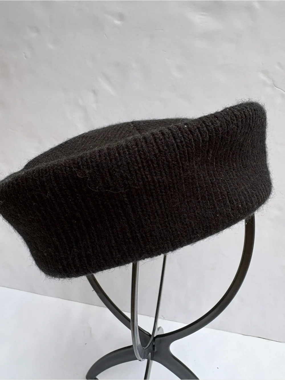Vintage Made in USA Black Knit Beret - Women Accessories